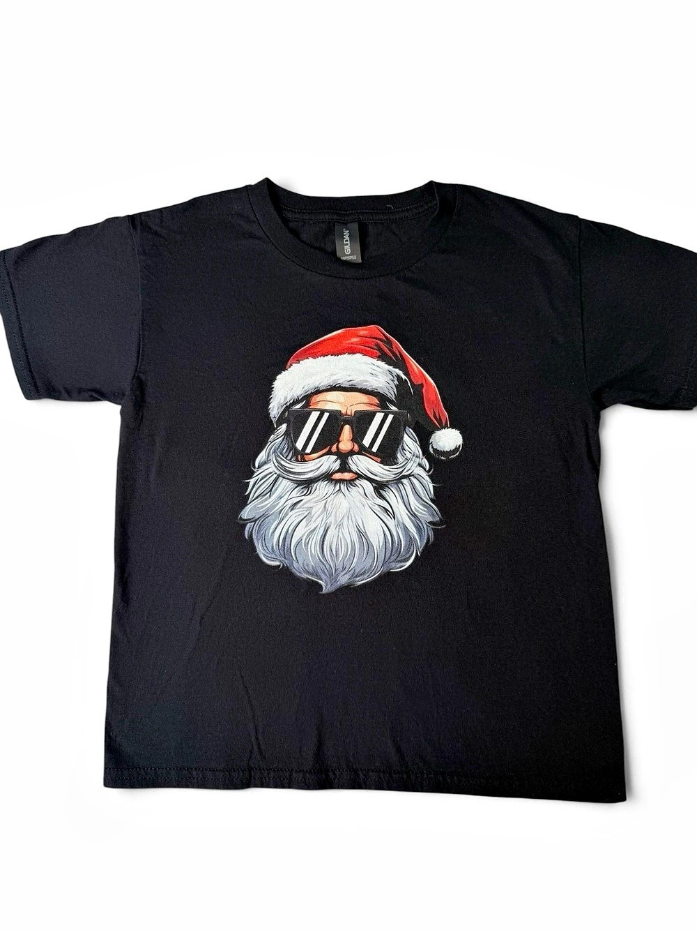 Kids Santa Sunglasses Christmas T-Shirt Size S